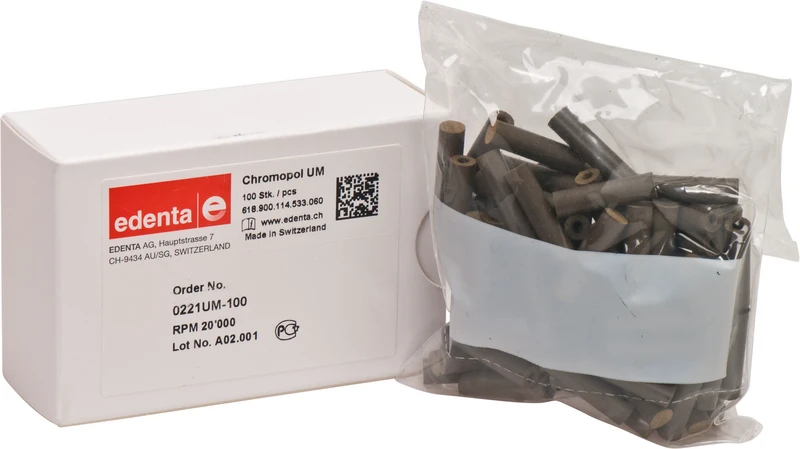 ChromoPol  Packung  100 Stück unmontiert, braun mittel, Figur 114, 22 mm, ISO 060