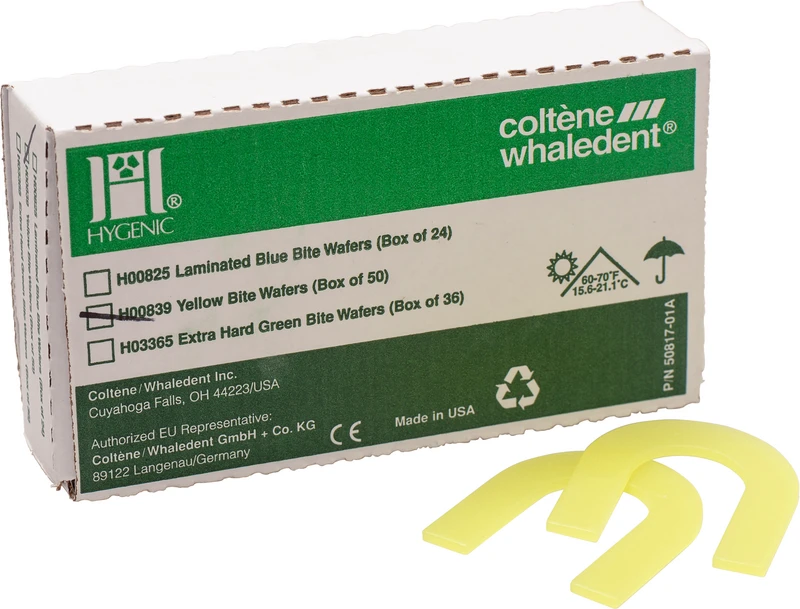 HYGENIC® Wachse  Packung  50 Schablonen gelb