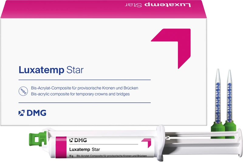 Luxatemp® Star Vorteilspackung 5 x 76 g Automix Doppelkartusche A2, 75 Automix Tips Luxatemp® Star Vorteilspackung 5 x 76 g Automix Doppelkartusche A2, 75 Automix Tips