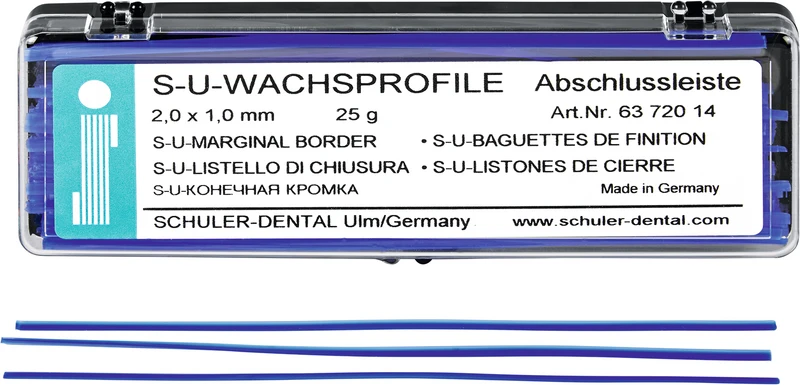 S-U-Wachsprofile  Packung  25 g Abschlussleisten, 2 x 1 mm