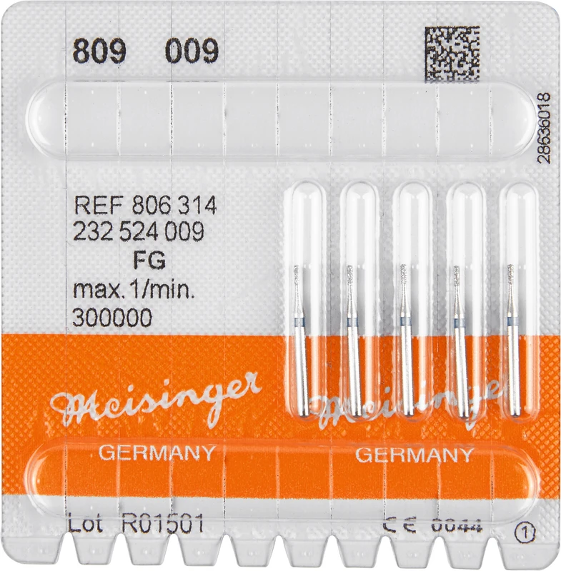 Diamanten 809  Packung  5 Stück blau mittel, FG, Figur 232 Birne, 2 mm, ISO 009