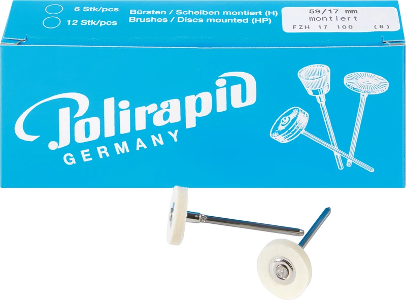 Filzkörper  Packung  6 Stück Nr. 59, HP, Filz, Ø 17 mm, S: 3,5 mm