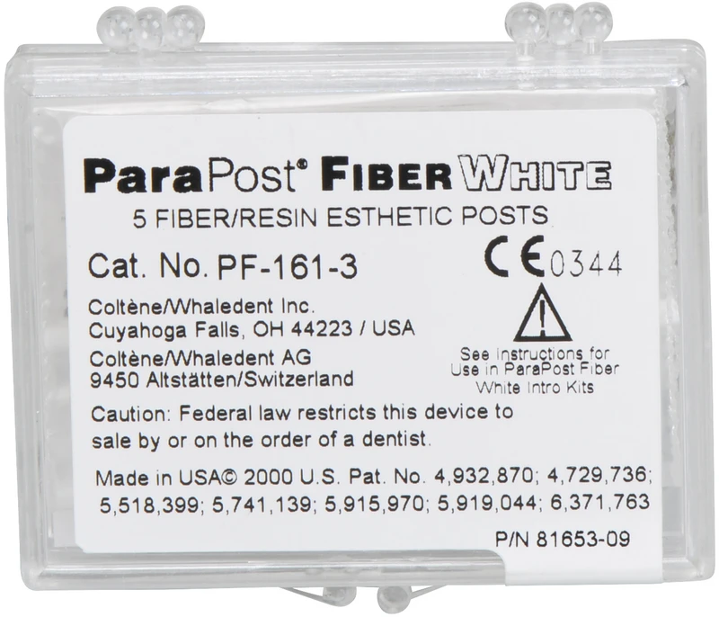ParaPost® FIBER WHITE  Packung  5 Stück Gr. 3, Ø 0,9 mm