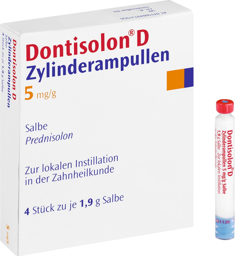 Dontisolon® D  Packung  4 x 1,9 g Zylinderampulle Salbe