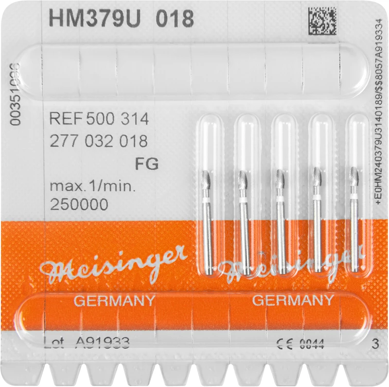 HM-Finierer 379  Packung  5 Stück weiß ultra fein, FG, Figur 277 Ei, 4,2 mm, ISO 023