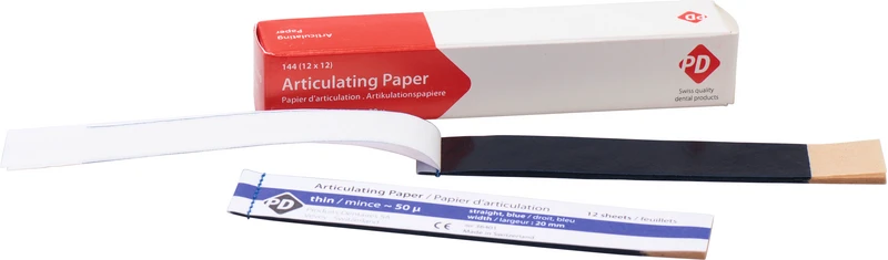 Artikulationspapiere  Packung  144 Stück blau, gerade, 120 x 20 mm