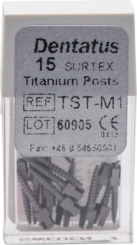 Classic Surtex Titan Wurzelstifte  Packung  15 Stück 9,3 mm, Ø 1,05 mm, Größe 1