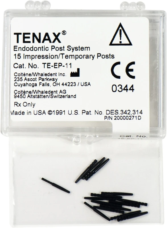 TENAX® Abdruck-\Temporäre Stifte  Packung  15 Stück Ø 1,1 mm schwarz