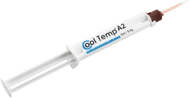 Cool Temp® NATURAL  Packung  2 x 5 ml Spritze A2, 8 Mischkanülen braun