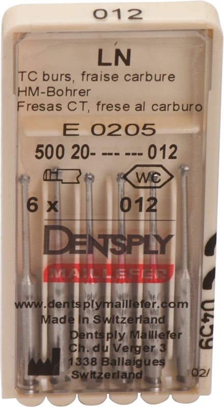 LN Long Neck Bohrer  Packung  6 Stück ISO 012