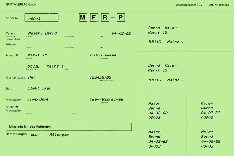 Adressaufkleber DIN A5   Packung  100 Stück grün