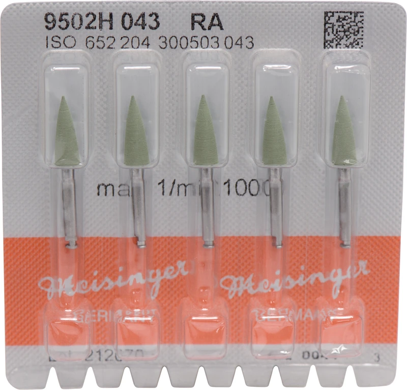 Universalpolierer 9502  Packung  5 Stück grün fein, RA, Figur 300, 12 mm, ISO 043