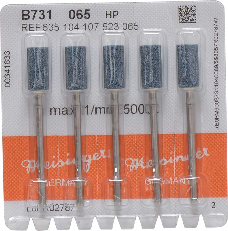 Keramische Schleifer B731  Packung  5 Stück blau, HP, Figur 107, ISO 065