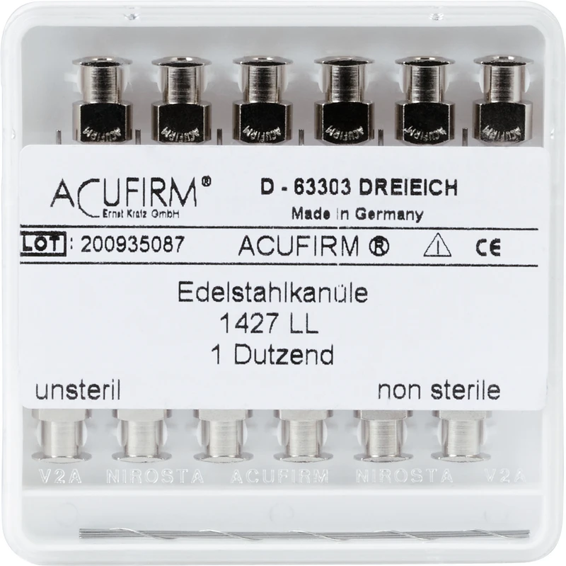 Spülkanülen  Packung  12 Stück gerade, länge 28 mm, Ø 0,67 mm