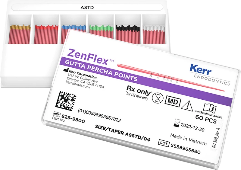 ZenFlex Gutta Percha Spitzen   Packung  60 Stück sortiert Taper.04