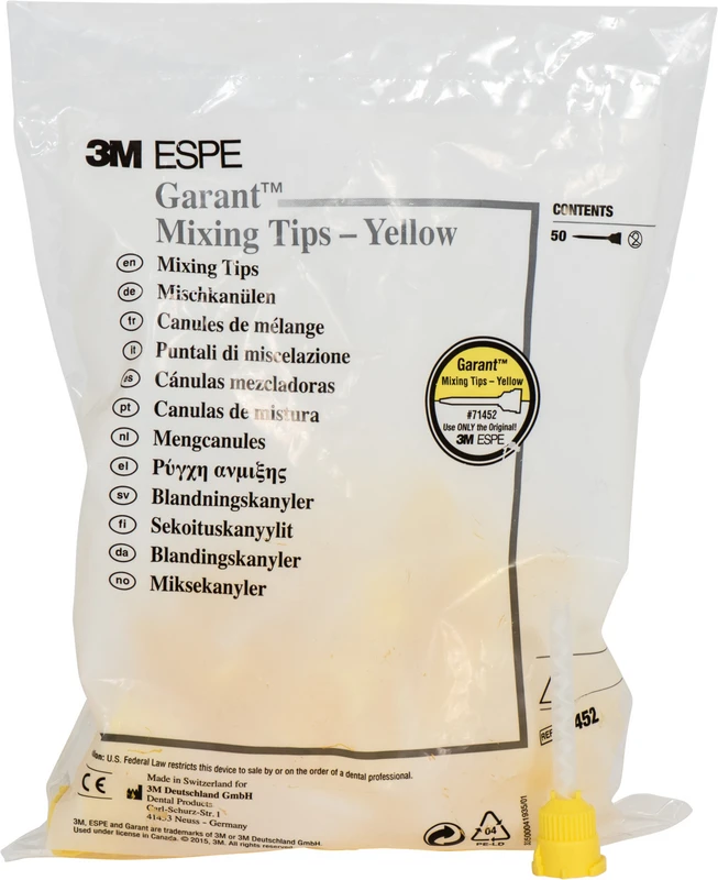 Garant Mischkanülen gelb  Packung  50 Stück gelb