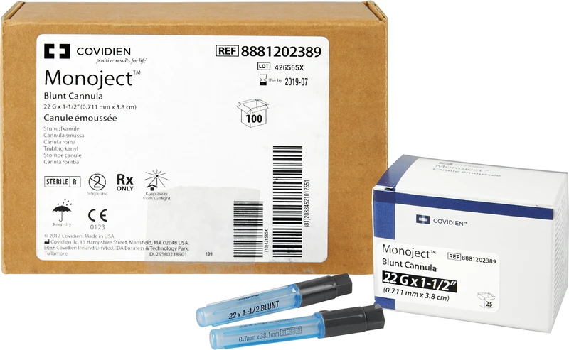 Monoject Blunt Cannulas  Packung  100 Stück blau, G22