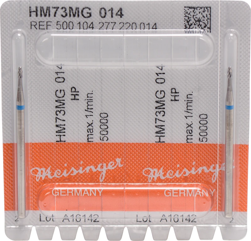 HM-Fräser MG  Packung  2 Stück kreuzverzahnt, blau standard, HP, Figur 277, 3,1 mm, ISO 014