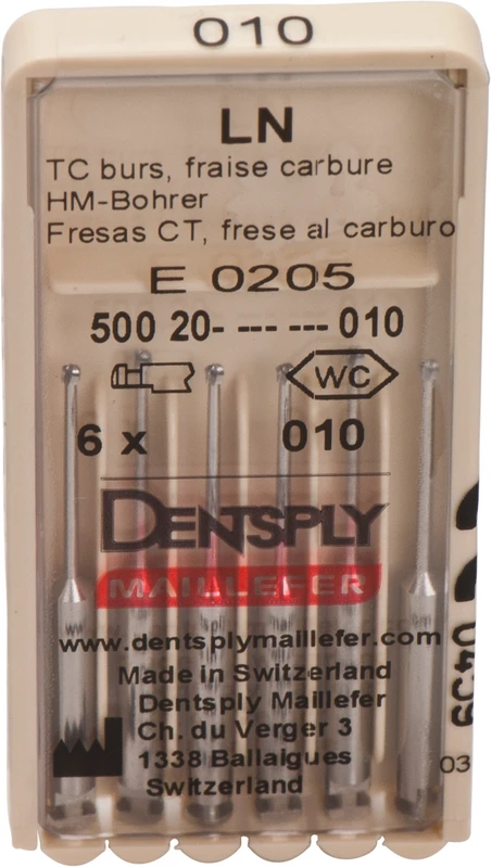 LN Long Neck Bohrer  Packung  6 Stück ISO 010