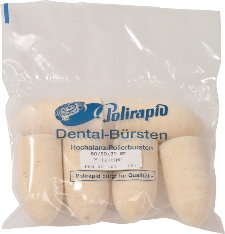 Filzkegel  Packung  6 Stück unmontiert, Filz, Figur Kegel, Ø 30 mm, L: 60 mm