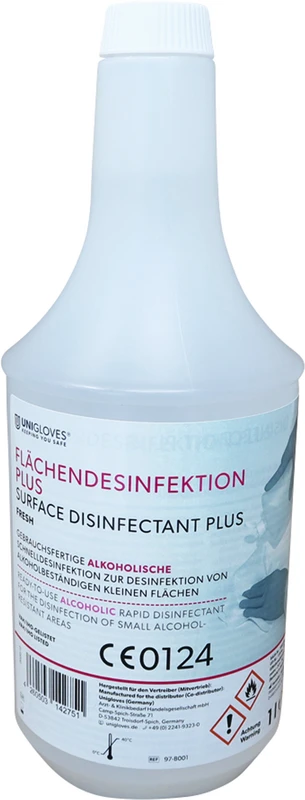 UNIGLOVES Flächendesinfektion PLUS  Flasche  1 Liter fresh