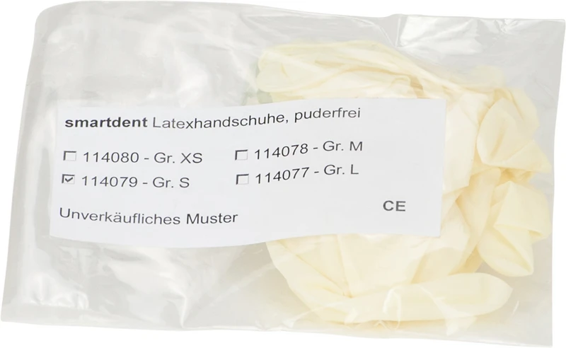 smart Latexhandschuhe PF  Muster  1 Paar puderfrei, S