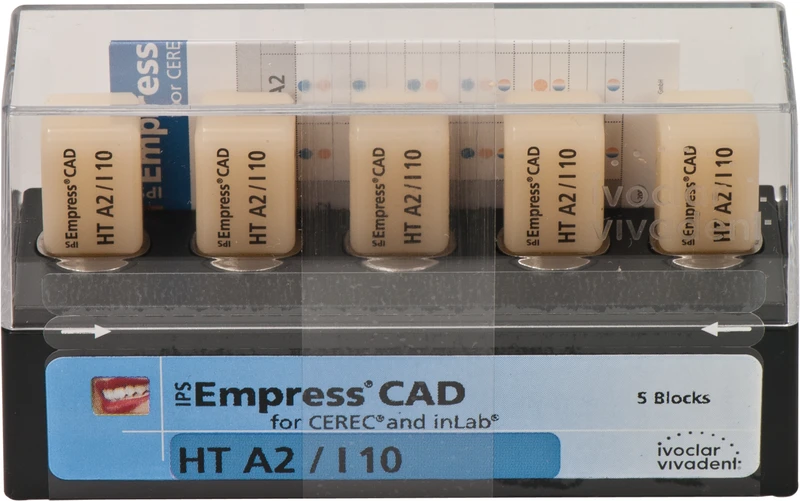 IPS Empress® CAD A-D for CEREC  Packung  5 Stück Gr. I10, A2 HT