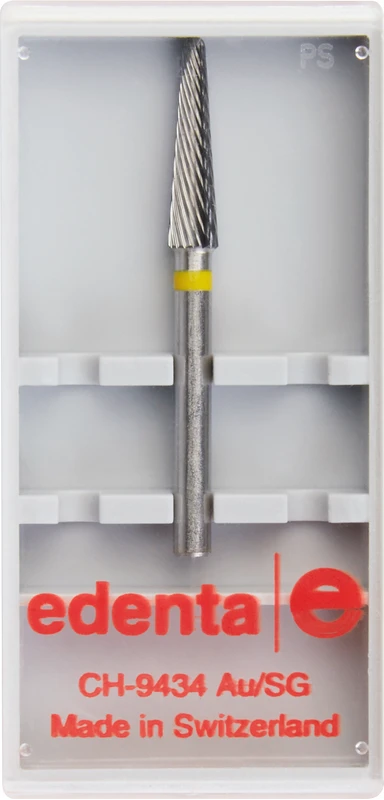 HM Konusfräser 2566F  Stück  Einfachverz., Fasenschliff, gelb superfein, HP, Figur 200, 13 mm, 4°, ISO 031