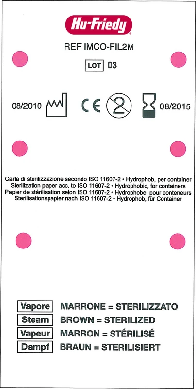 IMS Papier-Einmal-Sterilisationsfilter  Packung  100 Stück IMCO-FILM2M