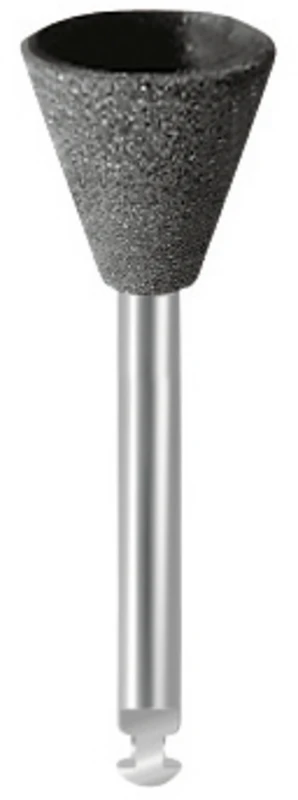 EVEFLEX Polierer  Packung  100 Stück schwarz grob, RA, Figur umgekehrter Kegel, 9 x 8 mm