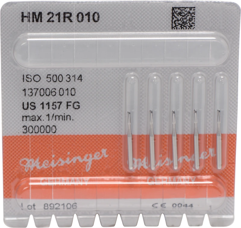 HM-Bohrer 21R  Packung  5 Stück FG, Figur 137 rund, 4,1 mm, ISO 010