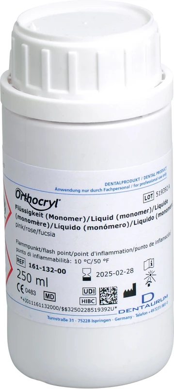 Orthocryl® Flüssigkeit  Flasche  250 ml Flüssigkeit pink