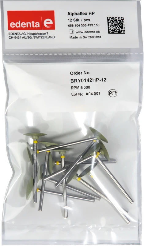 Alphaflex  Packung  12 Stück super grün, HP, Figur 303, 2,5 mm, ISO 150