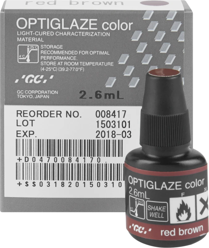 GC OPTIGLAZE® color  Flasche  2,6 ml rotbraun