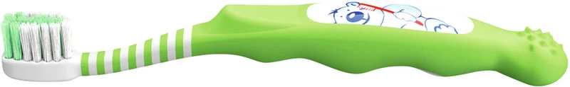 Kinderzahnbürsten Baby  Packung  10 Stück Bär, grün