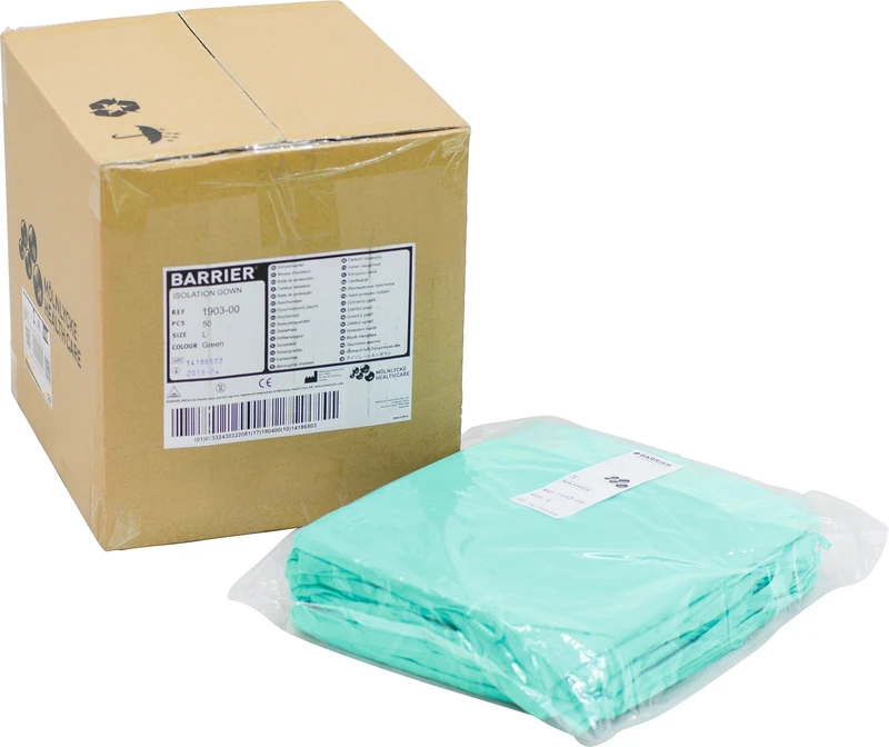 Schutzmantel unsteril  Packung  50 Stück grün, L, 114 cm