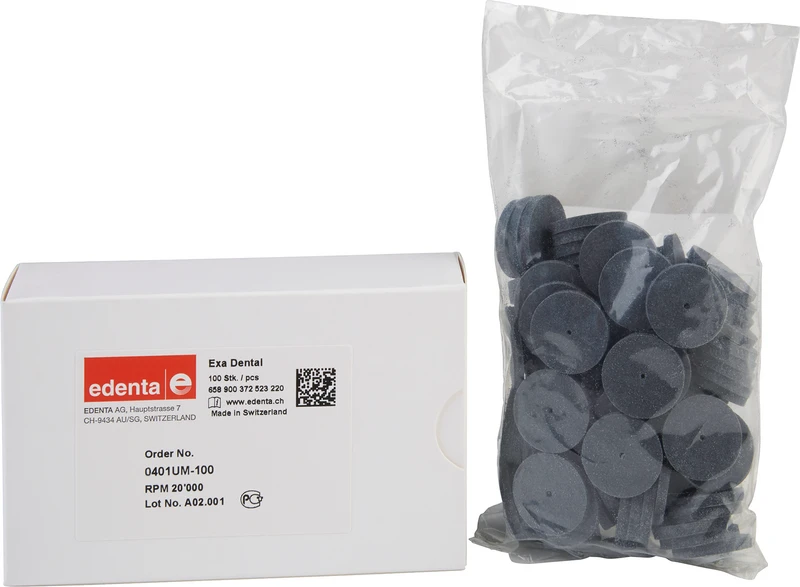 Exa Dental  Packung  100 Stück unmontiert, schwarz grob, Figur 372, 3 mm, ISO 220