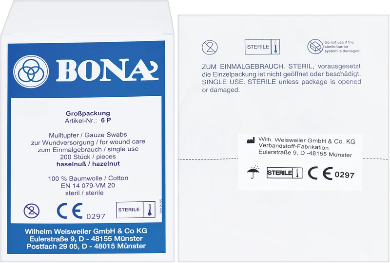 BONA Mulltupfer  Praxispack  200 Stück Haselnuss