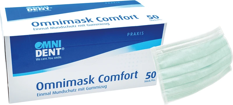 Omnimask Comfort  Packung  50 Stück grün mit Gummizug