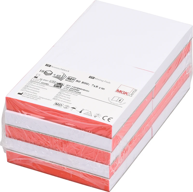 Anmischblöcke   Packung  10 Stück universal, 60 Blatt, Anmischblocks, zweiseitig geblockt, 7 x 8 cm