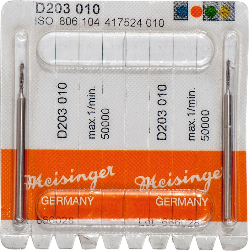 Diamanten D203  Packung  2 Stück blau mittel, HP, Figur 417, 7 mm, ISO 010