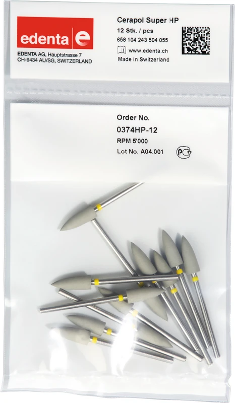 Cerapol Super  Packung  12 Stück grau, HP, Figur 243, 15,5 mm, ISO 055