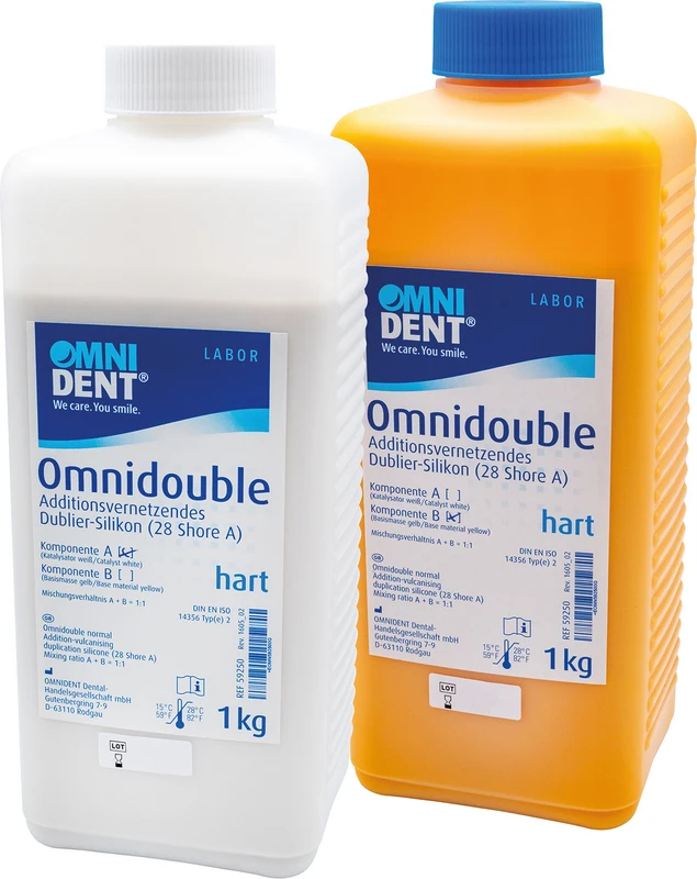 Omnidouble  Packung  2 x 1 kg Silikon gelb, 28 Shore A-Härte