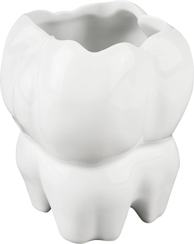 Zahnvase  Stück  aus Porzellan