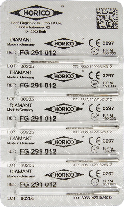 Diamantschleifer 291  Packung  5 Stück FG, Figur 291, 11,5 mm, ISO 012