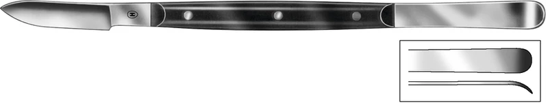 Wachsmesser nach Fahnenstock  Stück  HSL 115-17, 175 mm, schwarzes Holzheft