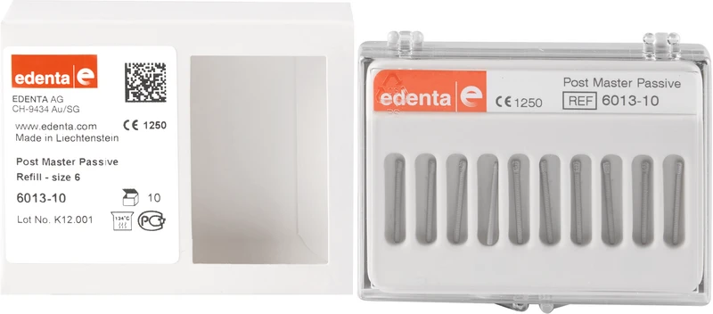 POST MASTER, PASSIV  Packung  10 Titanstifte Gr. 6, 1,5 mm, L. 19 mm