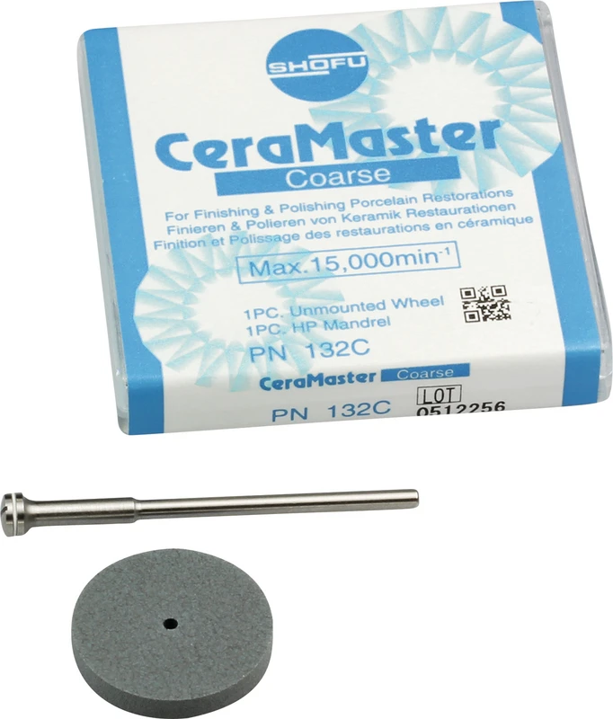 CeraMaster  Stück  unmontiert, dunkelgrau grob, Figur Rad, ISO 220, 1 Mandrell