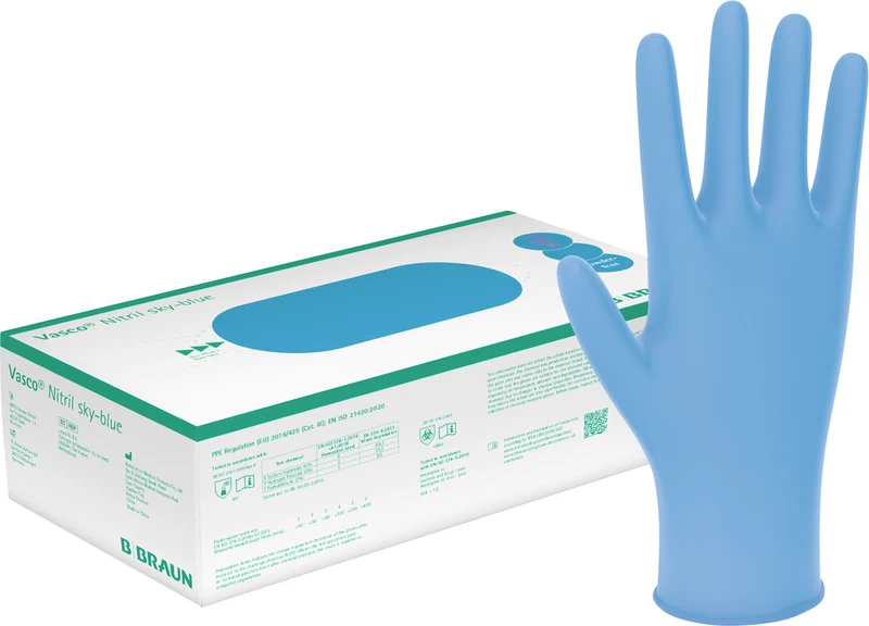 Vasco® Nitril sky-blue  Packung  100 Stück puderfrei, sky-blue, M