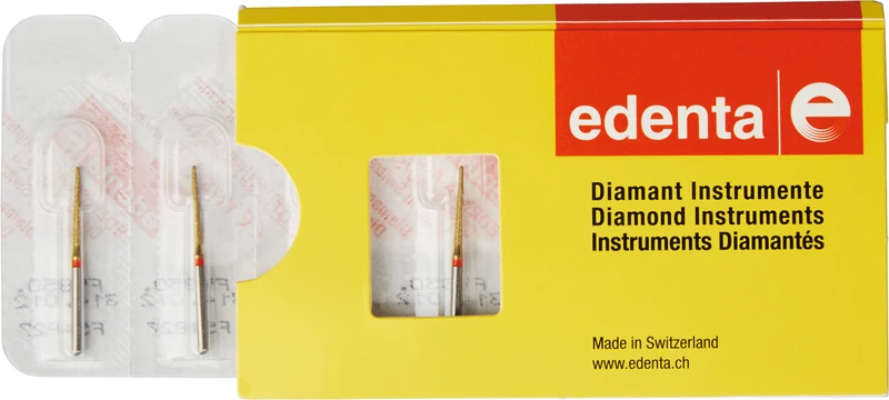 DIACUT V850  Packung  5 Stück rot fein, FG, Figur 199 Konus rund, 10 mm, ISO 012